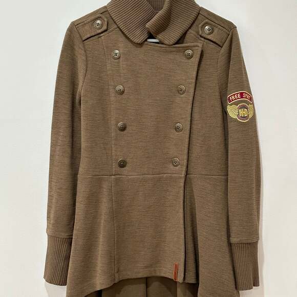 Harley-Davidson® Women's Pleated Back Winged H-D Patch Peacoat, Green 97488-19VW - Picture 2 of 12